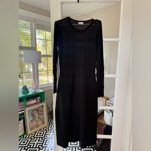 Valentino Black Lace Knit Dress